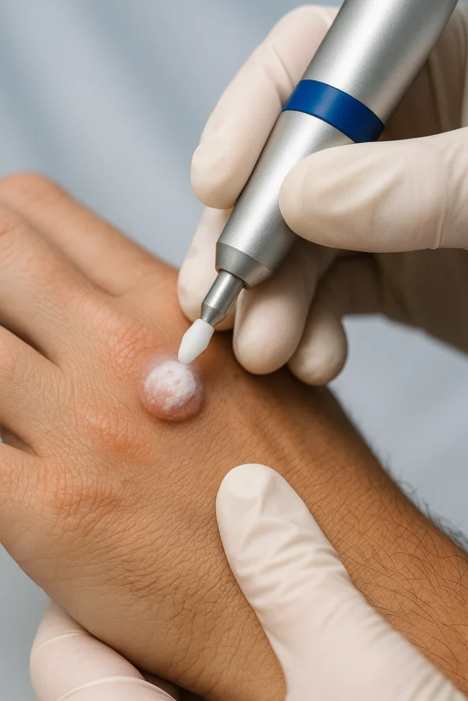 example of wart removal Surrey using cryopen