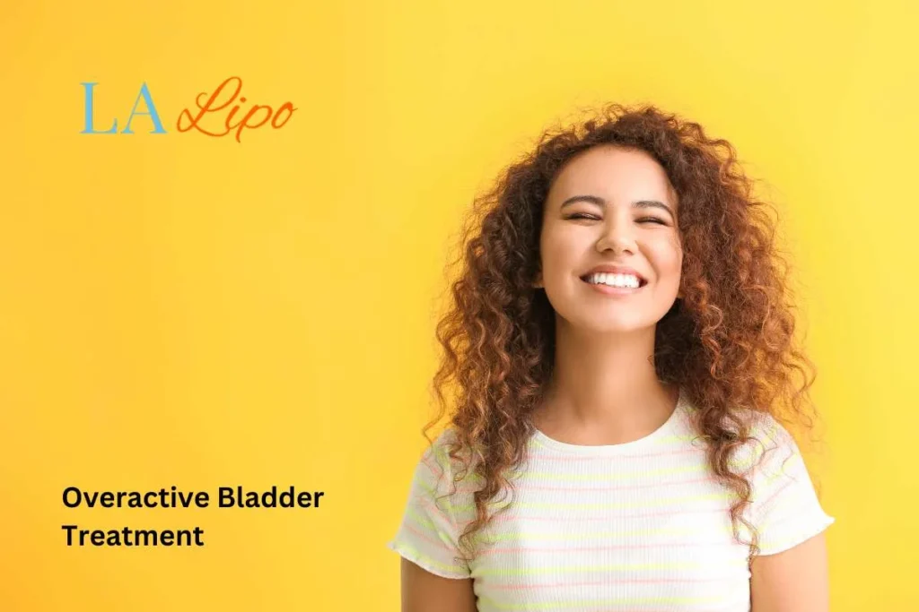 woman smiling about overactive bladder treatment Surrey solutions